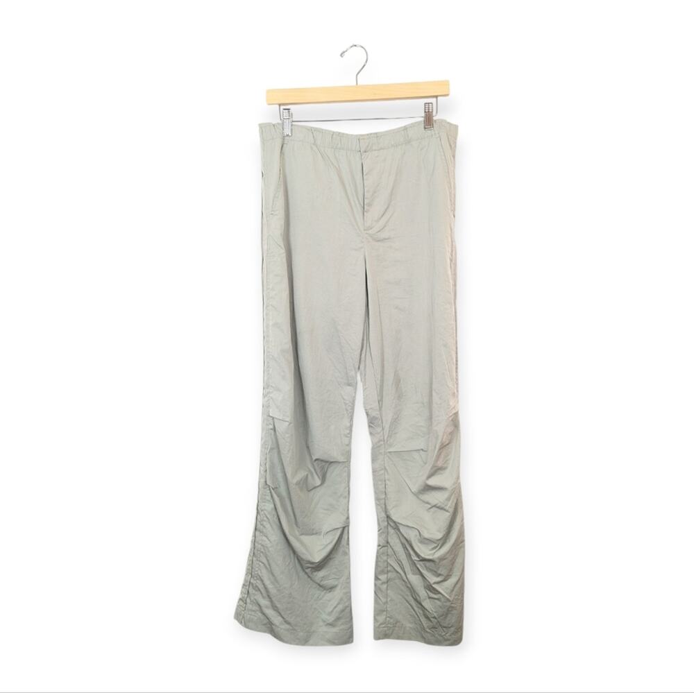 Zara Muted Seafoam Green Nylon Blend Cargo Style Pants Size M